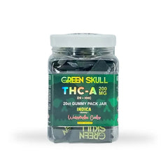 GREEN SKULL GUMMIES JAR THCA D9 HHC 200MG