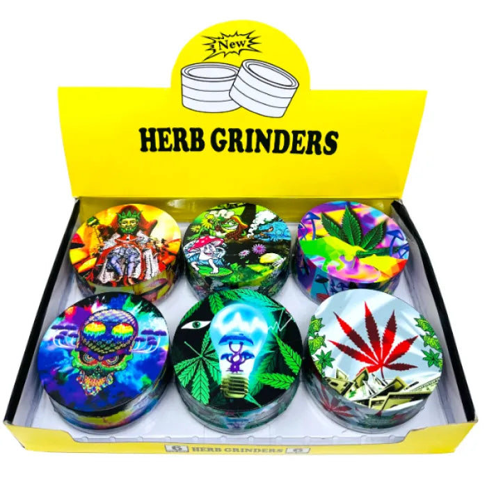 GRINDER 4" TRIPPY LEAF DESIGN 70431