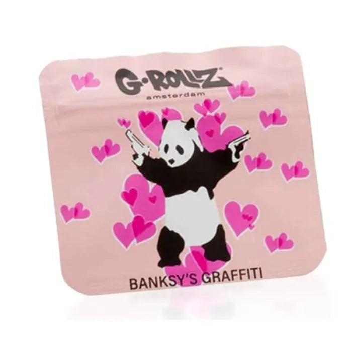 GROLLZ STORAGE BAGS BG4010D (76x60mm) - GRAFFITI PANDA GUNNIN