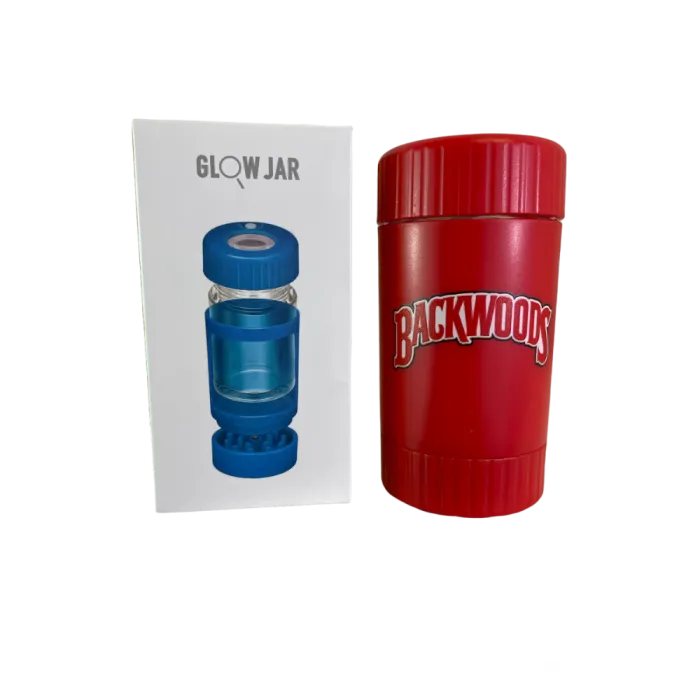 GLOW JAR WITH GRINDER - BACKWOODS