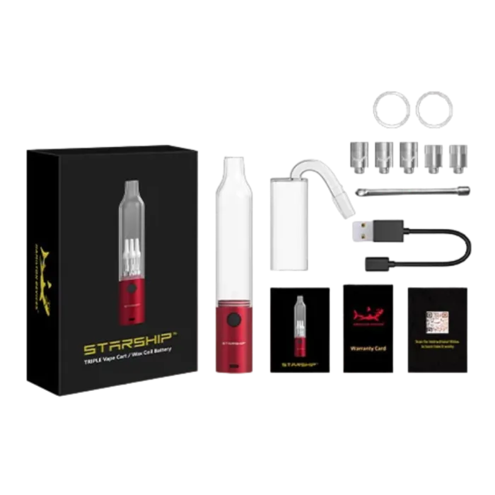 HAMILTON STARSHIP TRIPLE VAPE CART / WAX COIL BATTERY