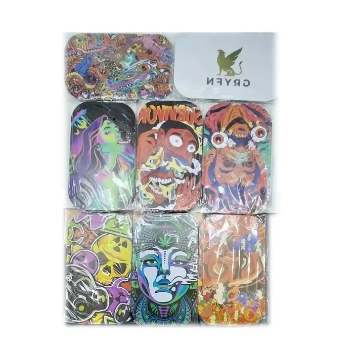 IDGAF ROLLING METAL TRAY W/LID - MEDIUM B MTL400