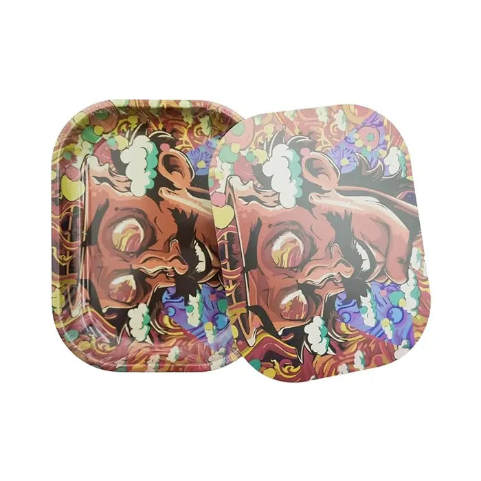 IDGAF ROLLING METAL TRAY W/LID - MEDIUM B MTL400