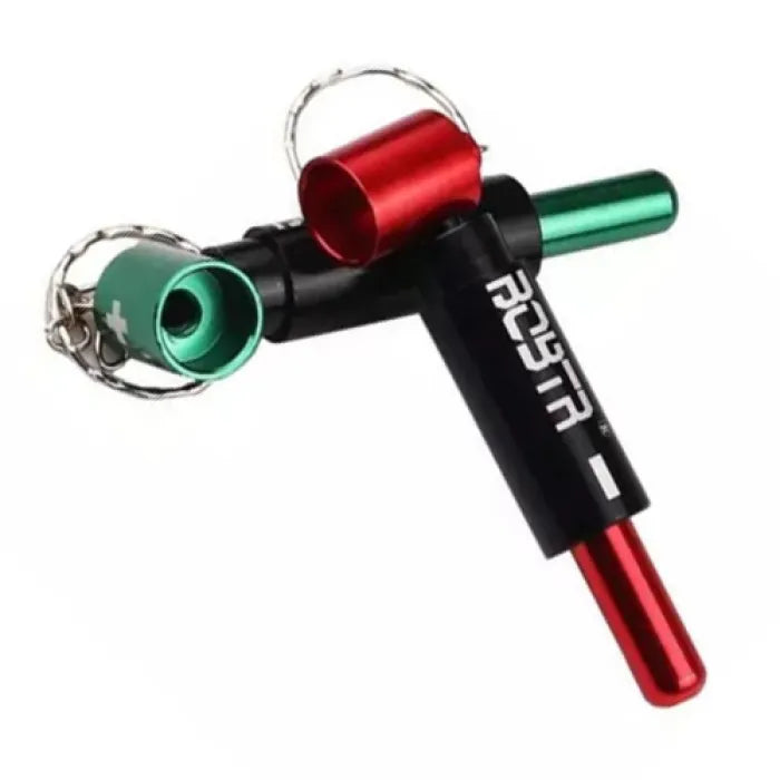 BOBTR METAL PIPE KEY CHAIN BATTERY - ASSORTED COLORS SCP22003