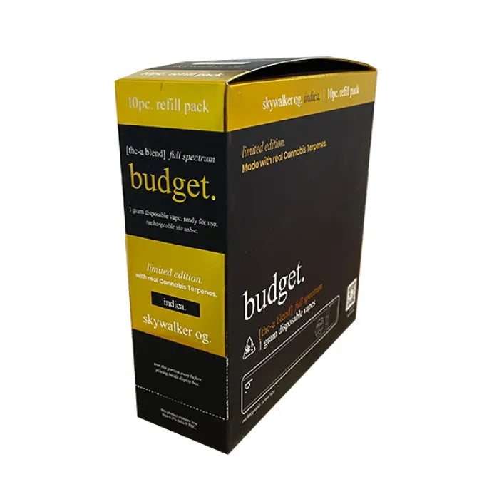 BUDGET LE STARTER BOX THCA DISPOSABLE 1G 30CT - SAT/IND/HYB