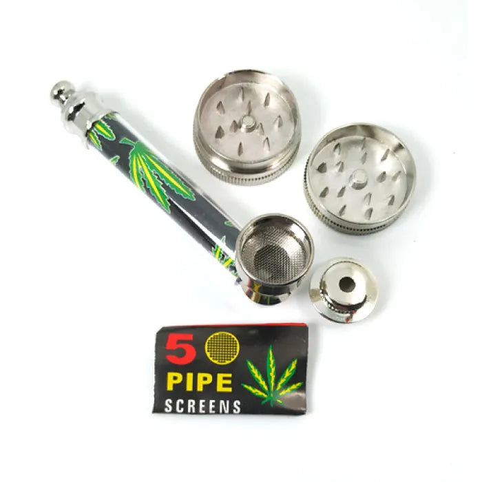 METAL PIPE /METAL GRINDER /5 PIPE SCREENS