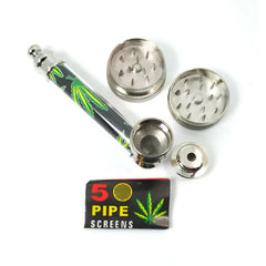 METAL PIPE /METAL GRINDER /5 PIPE SCREENS