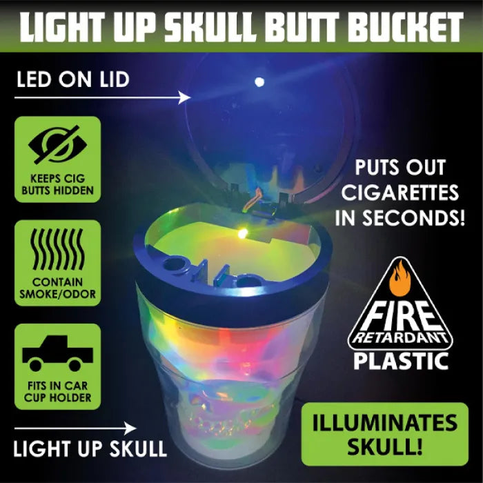 SMOKEZILLA LIGHT UP BUT BUCKET 23981 - SKULL