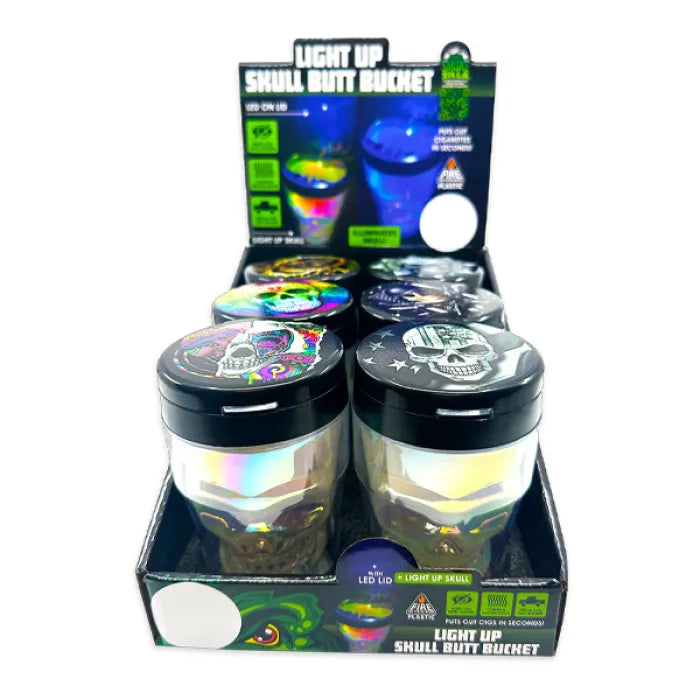 SMOKEZILLA LIGHT UP BUT BUCKET 23981 - SKULL