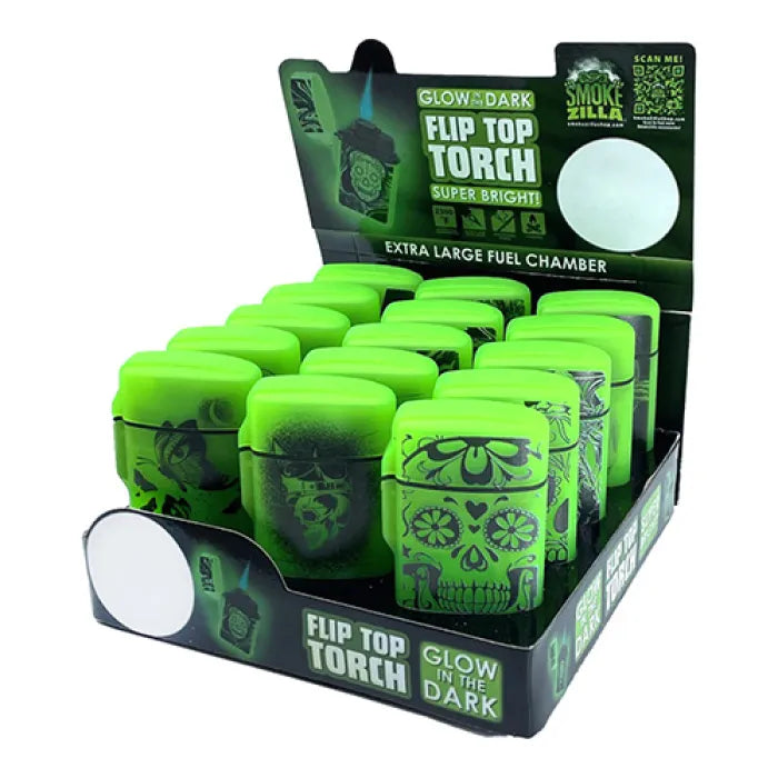 SMOKEZILLA LIGHTER 024448 GID FLIP TOP - ASSORTED