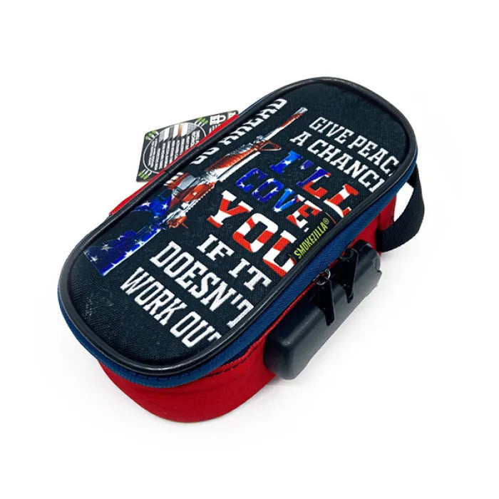 SMOKEZILLA PRINTED THIN LOCKING BAG 23823 - ASSORTED