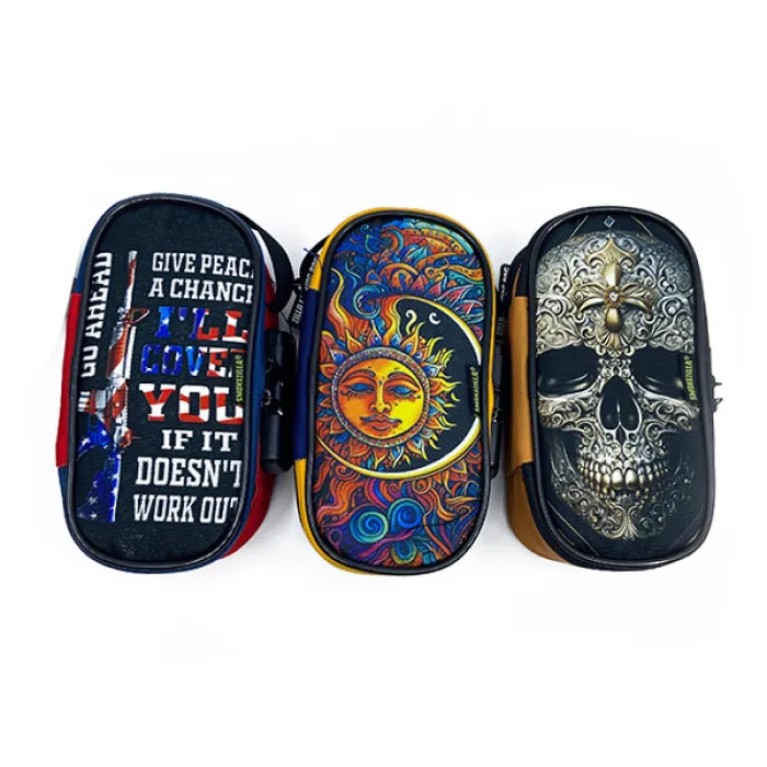 SMOKEZILLA PRINTED THIN LOCKING BAG 23823 - ASSORTED