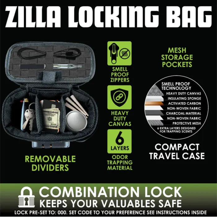 SMOKEZILLA THIN LOCKING BAG 25328 - ASSORTED