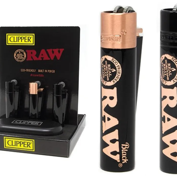 CLIPPER LIGHTER - FULL METAL RAW LOGO