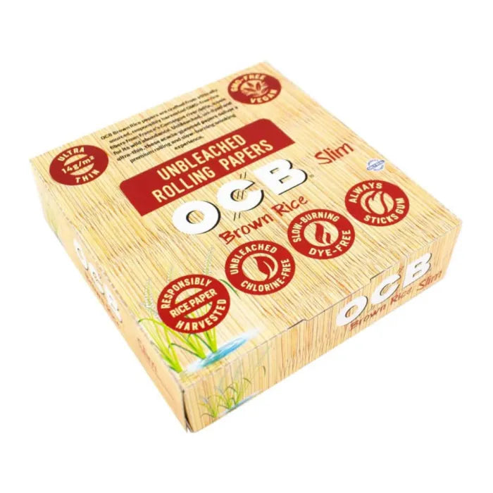 OCB BROWN RICE ROLLING PAPER SLIM