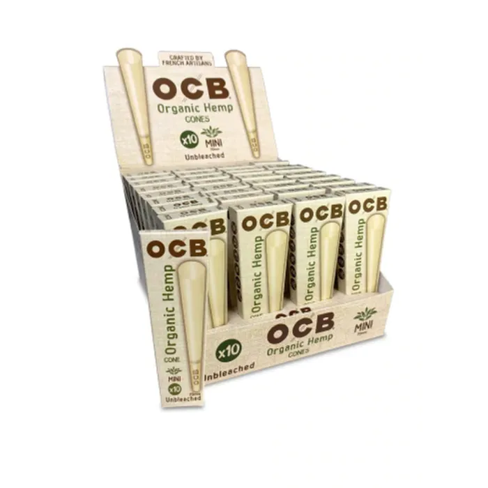 OCB ORGANIC HEMP CONE 70MM MINI 10 PACK CN70OHO