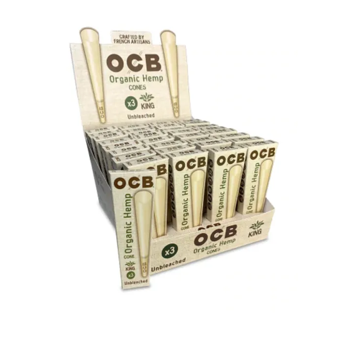 OCB ORGANIC HEMP CONE KING 3 PACK CNKSOHO