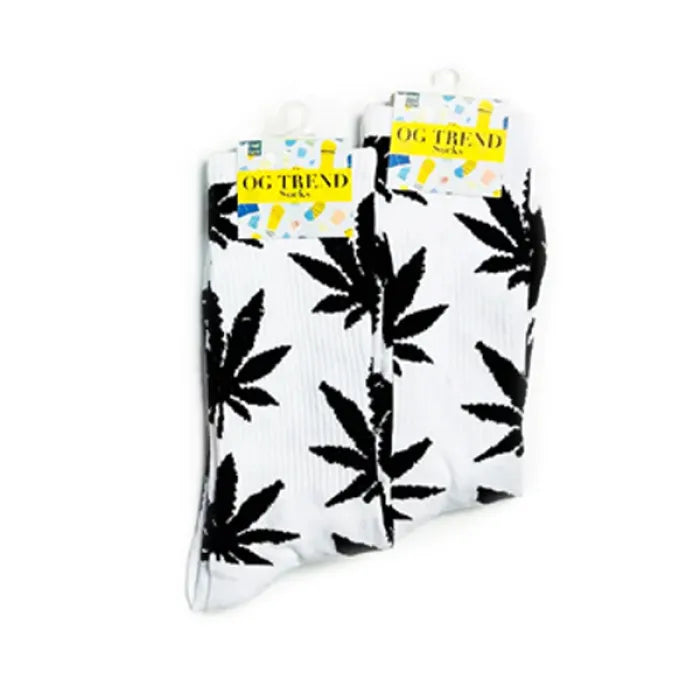 OG TREND SSM12 LEAF PRINT SOCKS - ASSORTED