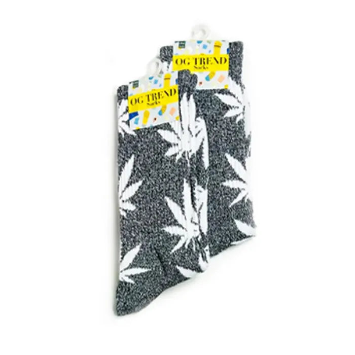 OG TREND SSM12 LEAF PRINT SOCKS - ASSORTED