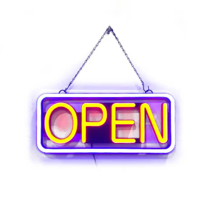 SHOP SIGN NEON W/ REMOTE CONTROL 16"x16" - OPEN