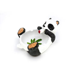 CERAMIC STONED ASHTRAY PANDA LEAF ASH217