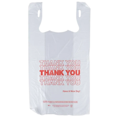 PLASTIC THANK YOU T-SHIRT BAGS 1/6