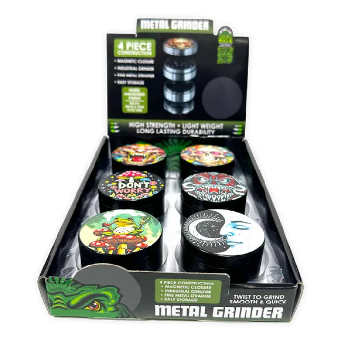 SMOKEZILLA PRINTED METAL GRINDER 25551 - ASSORTED