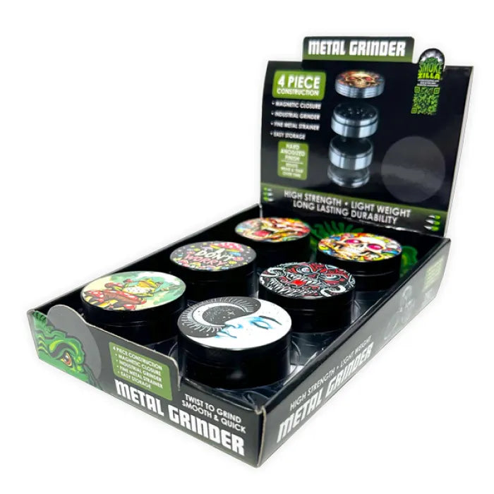 SMOKEZILLA PRINTED METAL GRINDER 25551 - ASSORTED