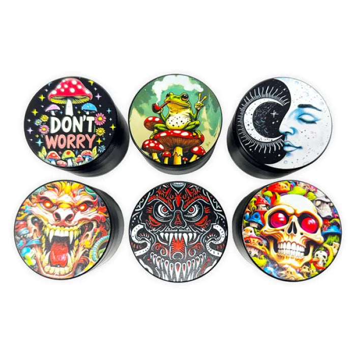 SMOKEZILLA PRINTED METAL GRINDER 25551 - ASSORTED