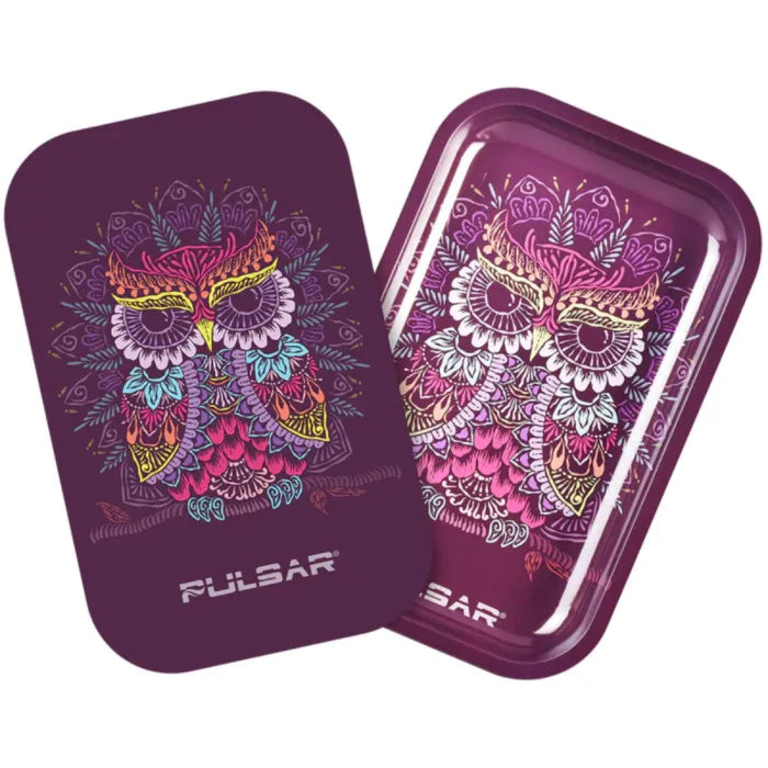 PULSAR METAL TRAY W/LID - OWL MANDALA