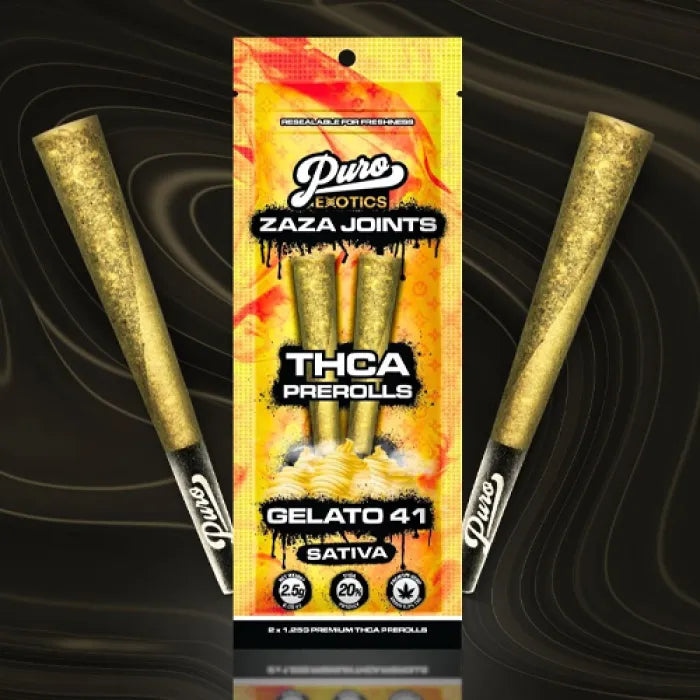 PURO EXOTICS ZAZA THCA PREROLLS 2.5G