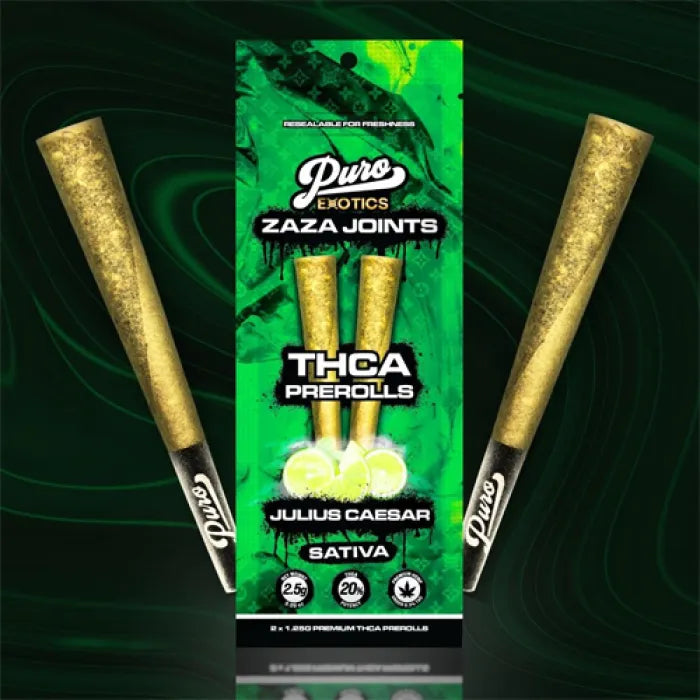 PURO EXOTICS ZAZA THCA PREROLLS 2.5G