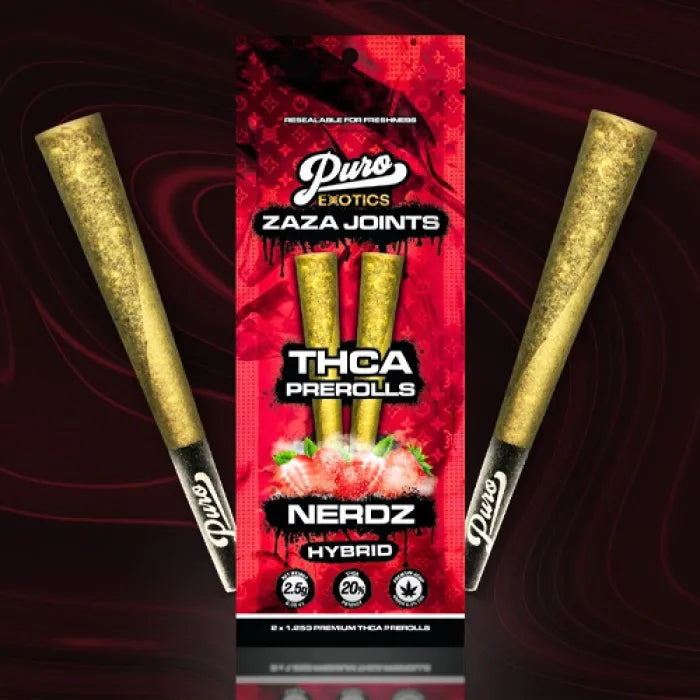 PURO EXOTICS ZAZA THCA PREROLLS 2.5G