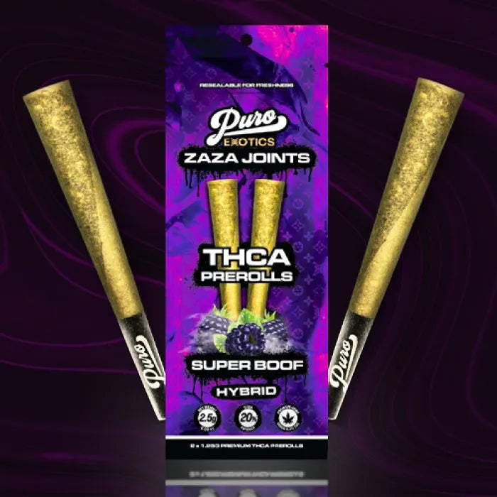 PURO EXOTICS ZAZA THCA PREROLLS 2.5G