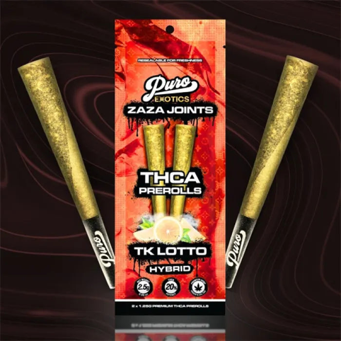 PURO EXOTICS ZAZA THCA PREROLLS 2.5G