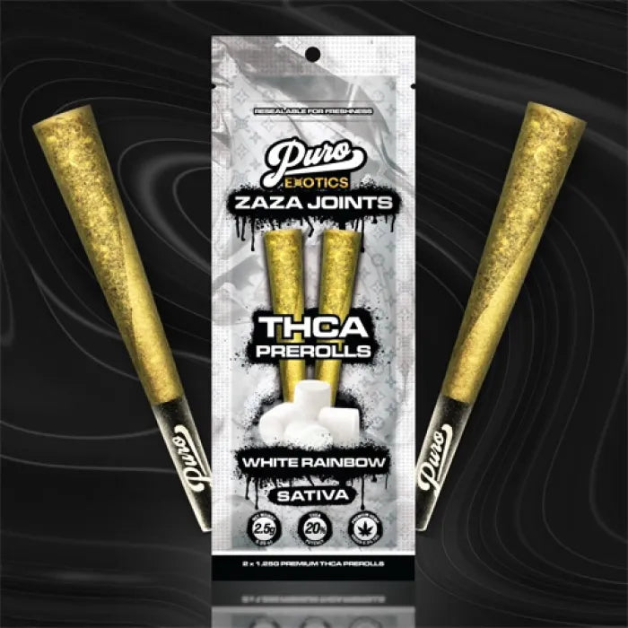 PURO EXOTICS ZAZA THCA PREROLLS 2.5G