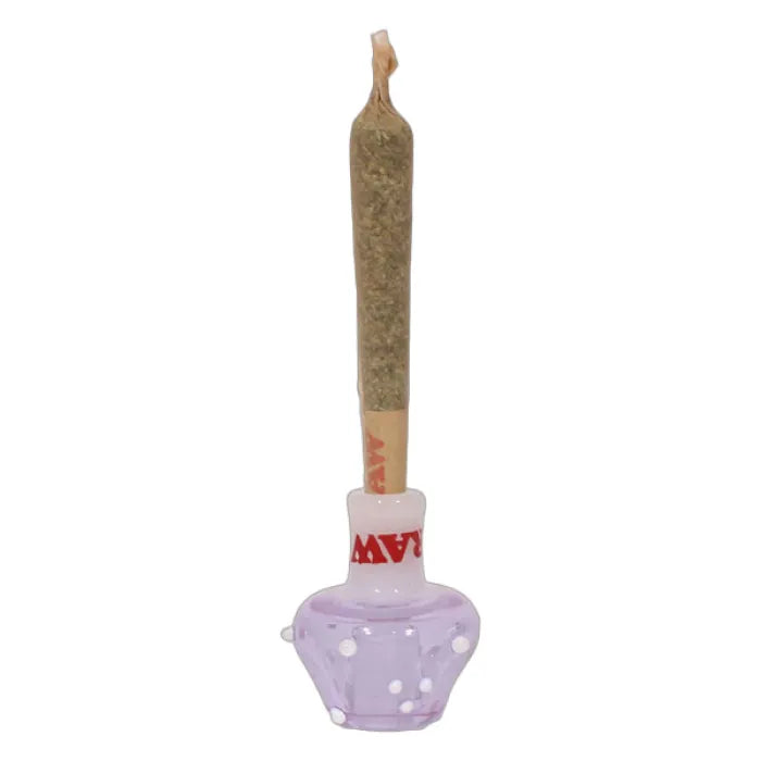 RAW PURPLE GLASS MUSHROOM CONE HOLDER