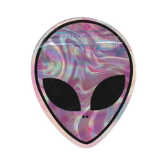 SMOKE PROOF BAGS PRECUT - PURPLE ALIEN HEAD