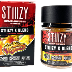 STIIIZY X BLEND 15PC 1050MG GUMMY JAR - CARIBBEAN BREEZE ( SATIVA )