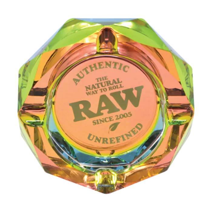 RAW GLASS ASHTRAY