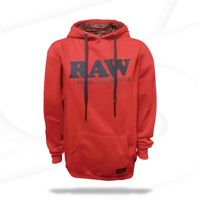 RAW RED HOODIE W/ BLACK LOGO 22153