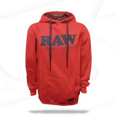 RAW RED HOODIE W/ BLACK LOGO 22153