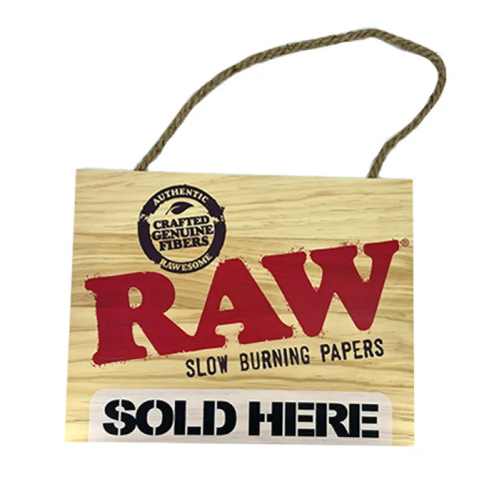 RAW WOOD SIGN - SOLD HERE