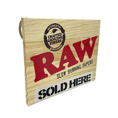 RAW WOOD SIGN - SOLD HERE