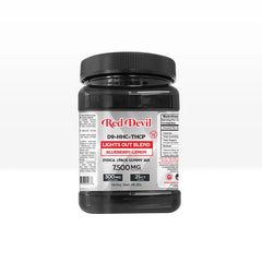 RED DEVIL LIGHTS OUT DUAL D9 HHC THCP 300MG 25CT JAR GUMMY