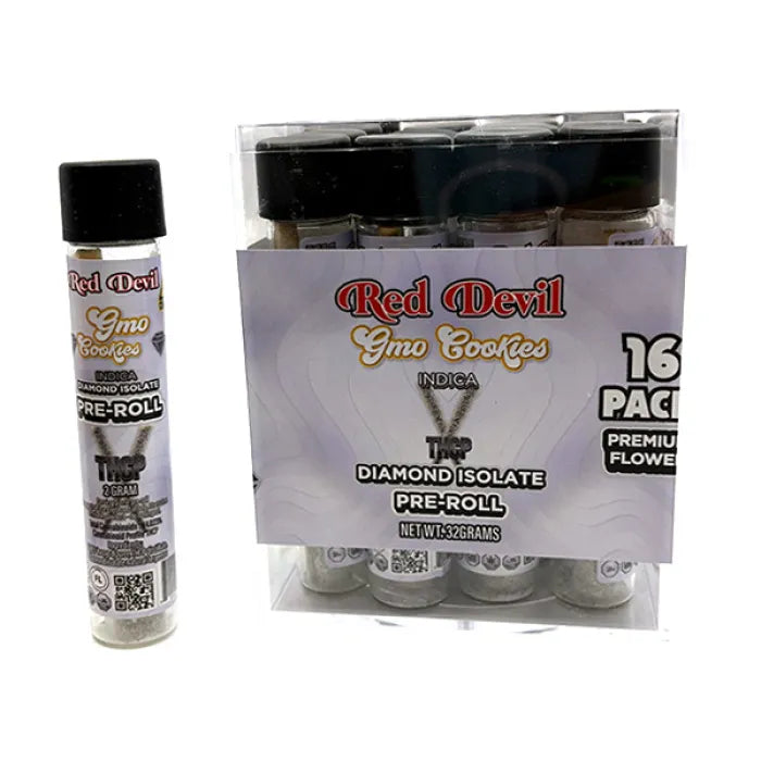 RED DEVIL THCP DIAMOND ISOLATE PREROLLS 2G 16CT