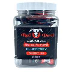 RED DEVIL GUMMY JAR 200MG D9 HHC THCP 25CT