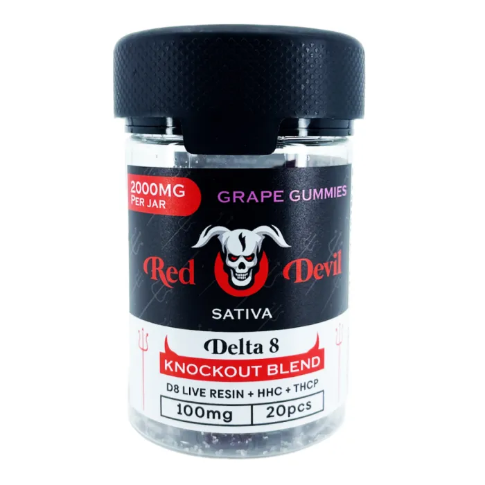 RED DEVIL GUMMIES JAR 2000MG KNOCKOUT BLEND
