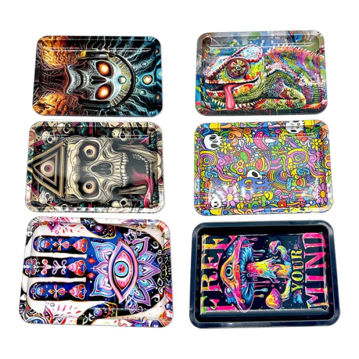 SMOKEZILLA METAL ROLLING TRAY 25482 6CT - ASSORTED