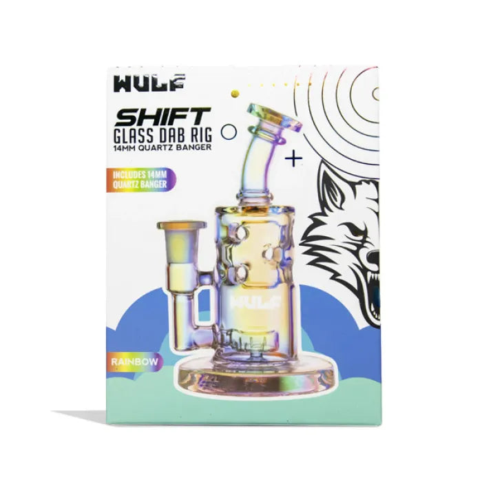 WULF SHIFT GLASS DAB RIG 14MM QUARTZ BANGER